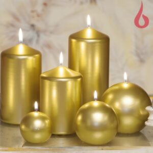 Classic küünal metallik  silinder kuldne 80¤150, 620g, 68h