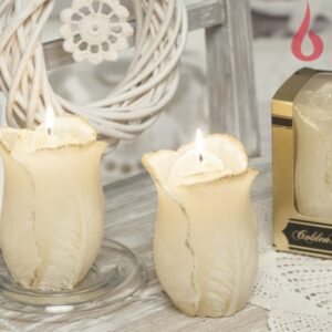 Dekoratiivküünal Kuldne roos,13 h, 360g