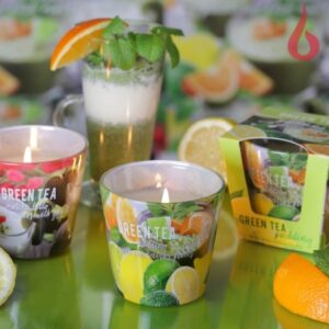 Klaasis küünal Roheline tee 115g 30g