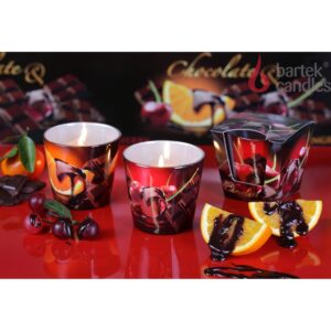 Klaasis küünal sokolaad-kirss 30 h, 115 g